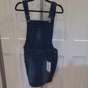 NWT Denim Overall Dress